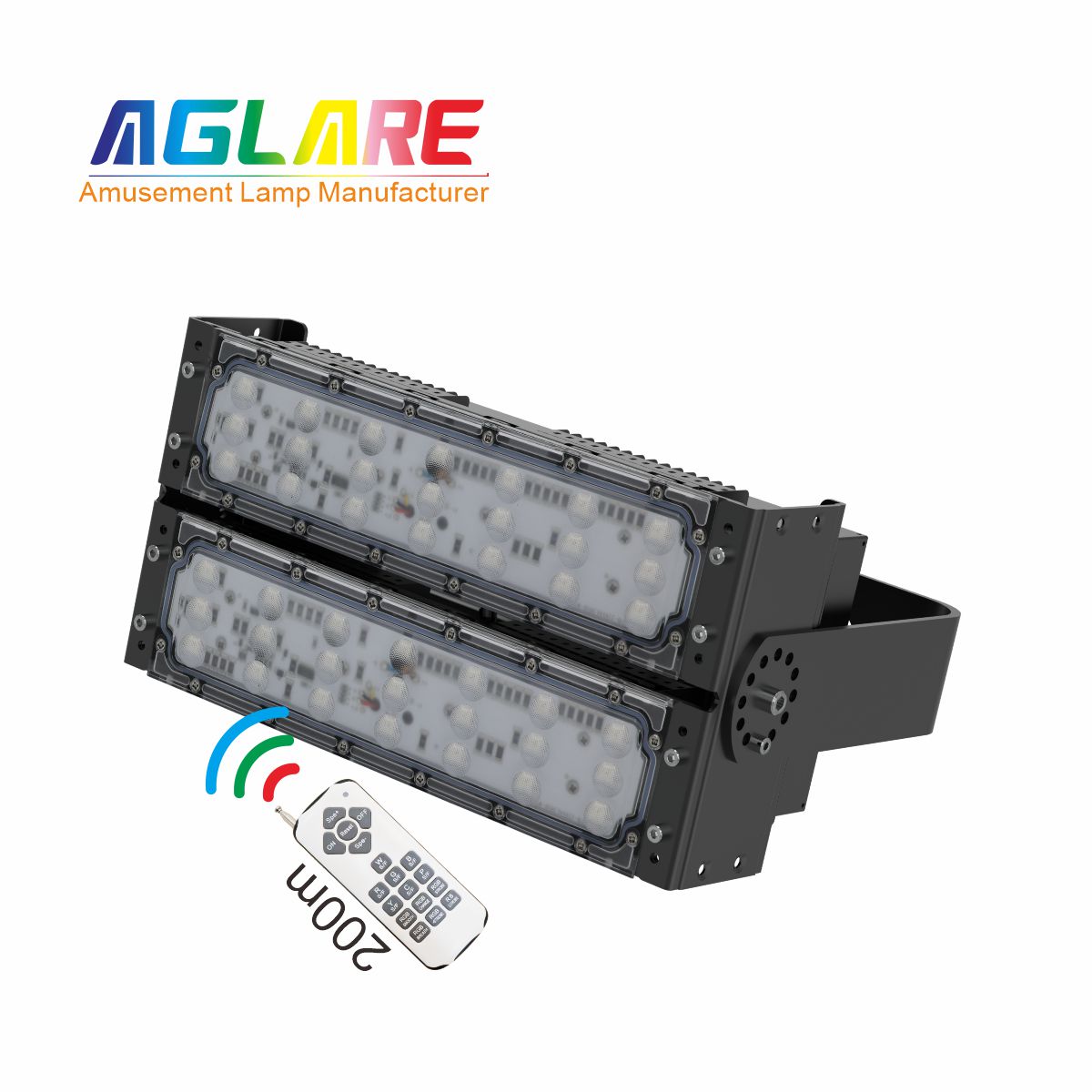 100W LED彩色泛光灯 RGB投光灯带？仄